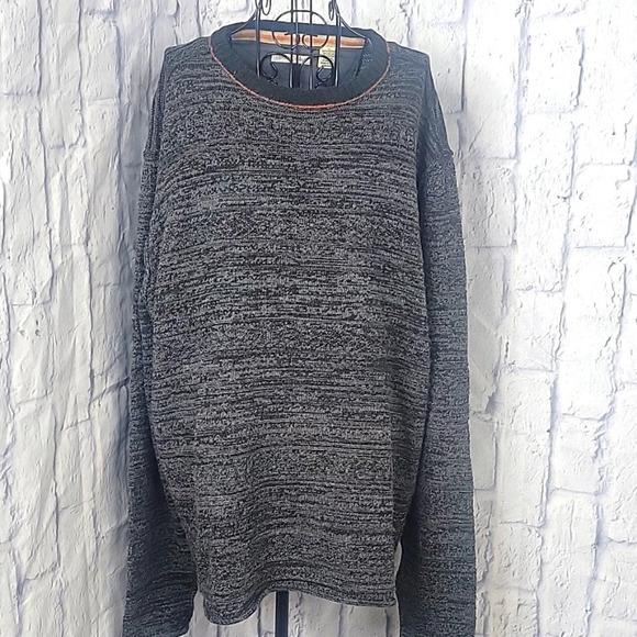 CARBON2COBALT Gray Heathered‎ Knit Wool Blend Men's Sweater XL - Picture 1 of 9